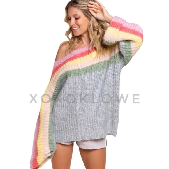 Rainbow Oversized Sweater - Picture 3 of 4